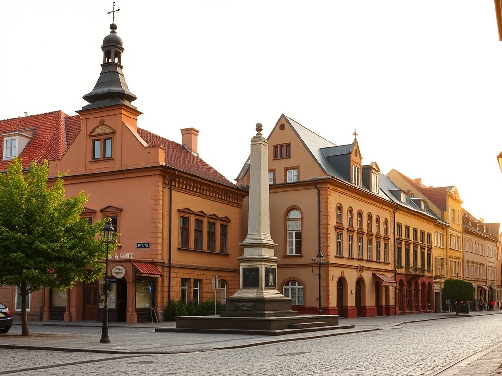 Widok Orzeszy z przełomu XX i XXI wieku, pokazujący industrialny charakter miasta