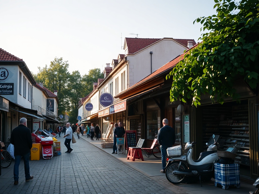 Mapa Orzesza z zaznaczonymi inwestycjami finansowanymi z Funduszy Europejskich