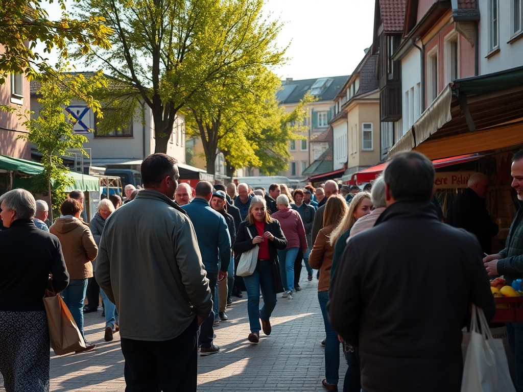 Mapa Orzesza z zielonymi symbolami świadczącymi o trosce o środowisko na Dzień Ziemi.
